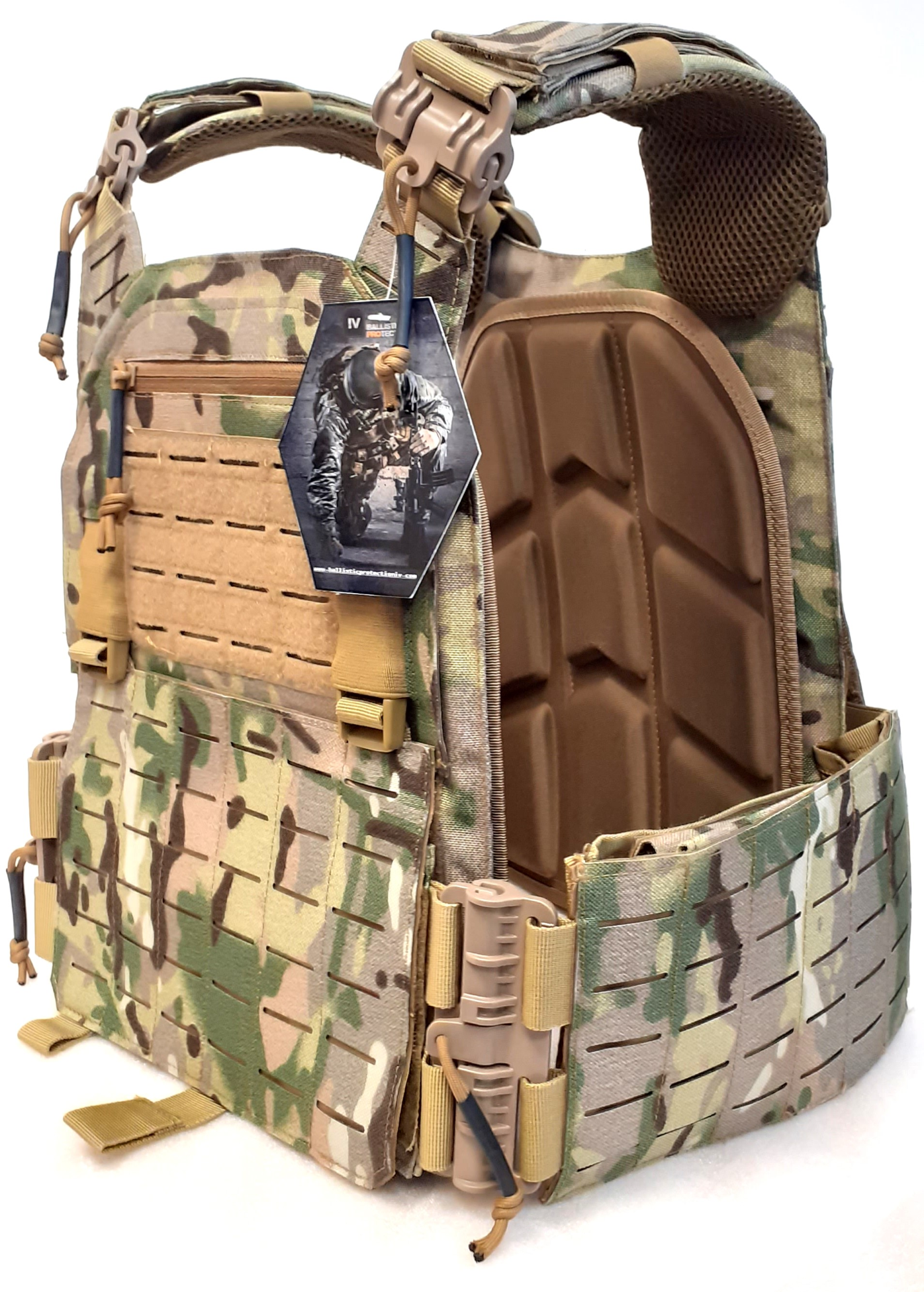 Porta Placas de Liberación Rápida Modelo MULTICAM BALLISTIC PROTECTION IV